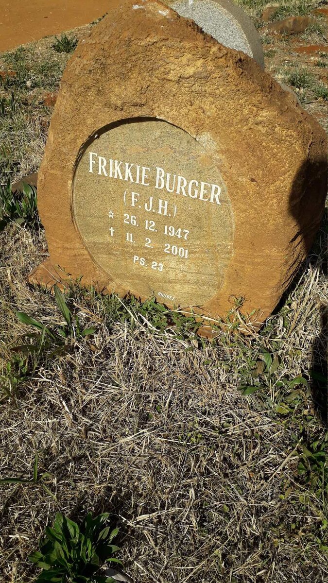 BURGER F.J.H. 1947-2001