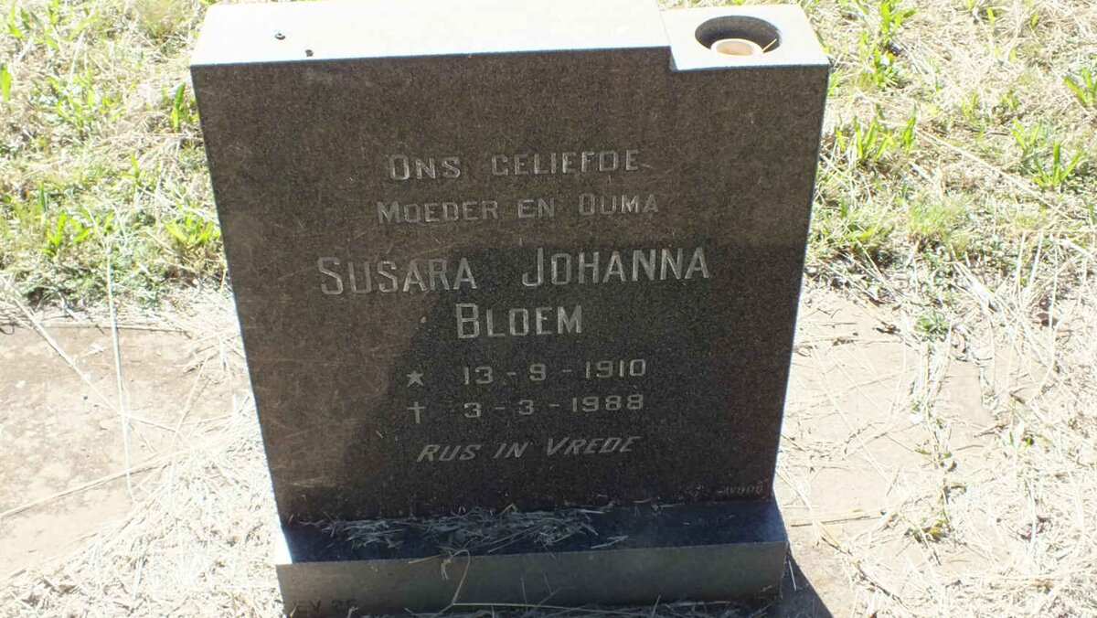 BLOEM Susara Johanna 1910-1988