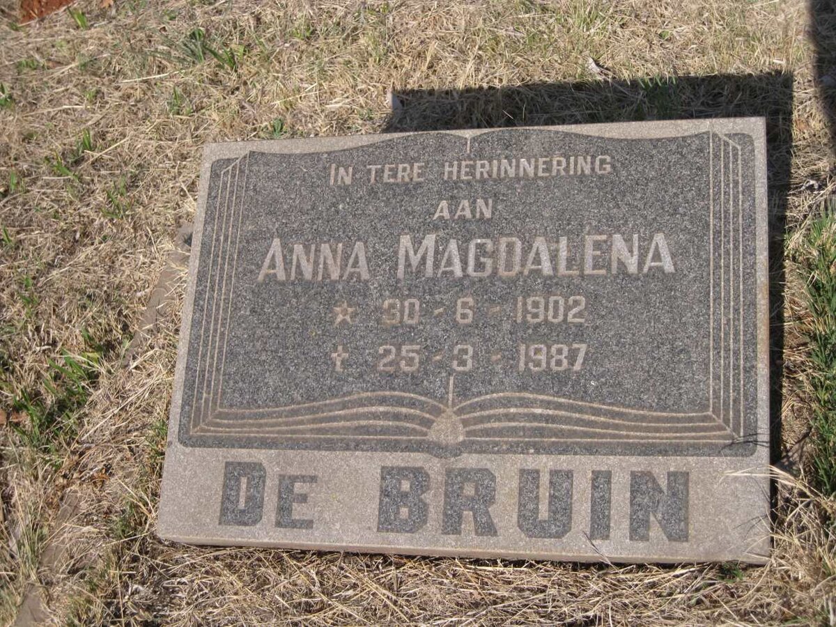 BRUIN Anna Magdalena, de 1902-1987