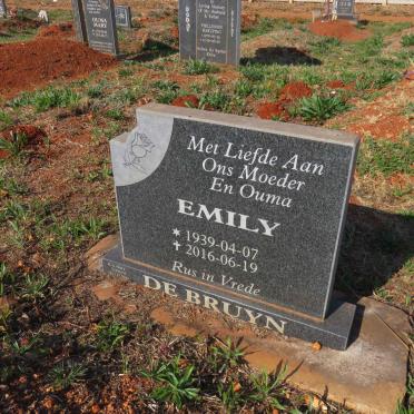 BRUYN Emily, de 1939-2016