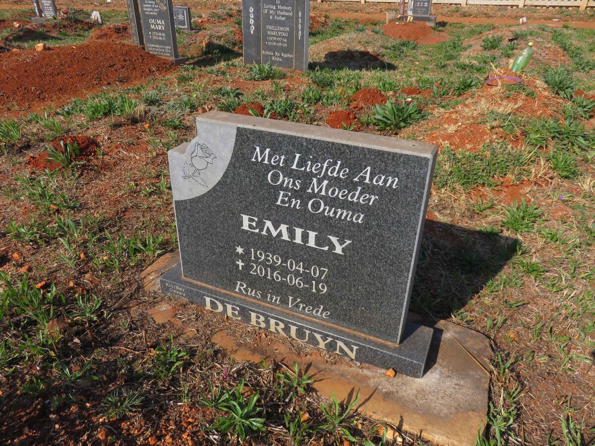 BRUYN Emily, de 1939-2016