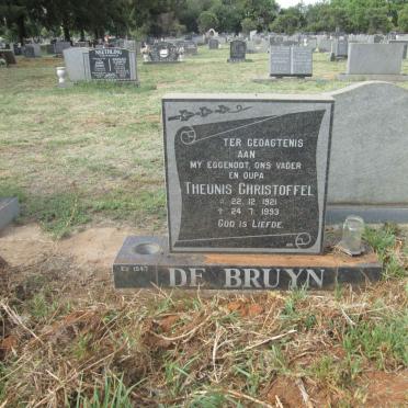 BRUYN Theunis Christoffel, de 1921-1993
