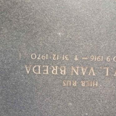 BREDA J.W.L., van 1916-1970