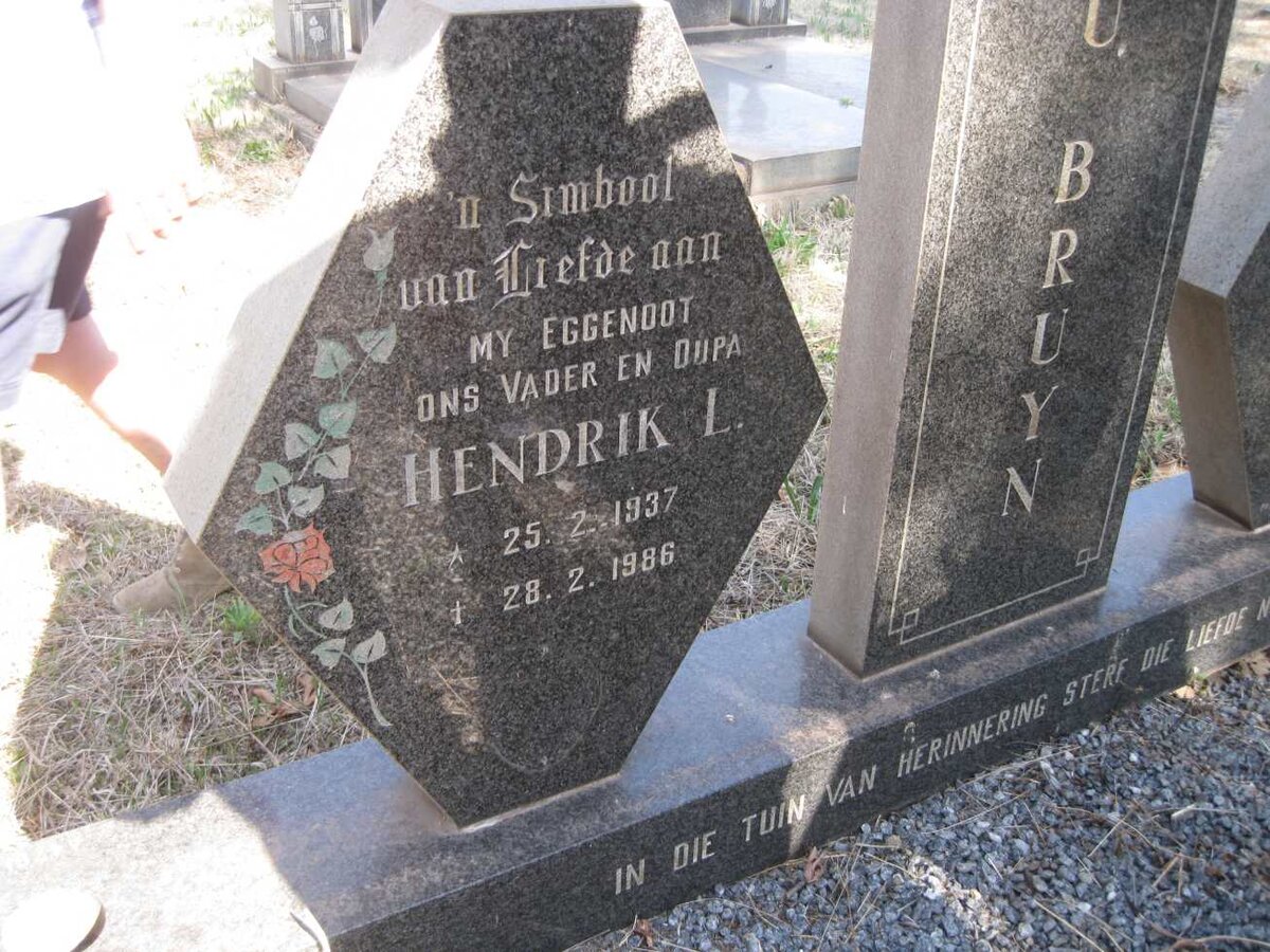 BRUYN Hendrik L., du 1937-1986 & Wilma S.J. 1939-  _1
