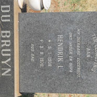 BRUYN Hendrik L., du 1908-1970