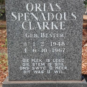 CLARKE Orias Spenadous nee BESTER 1948-1967