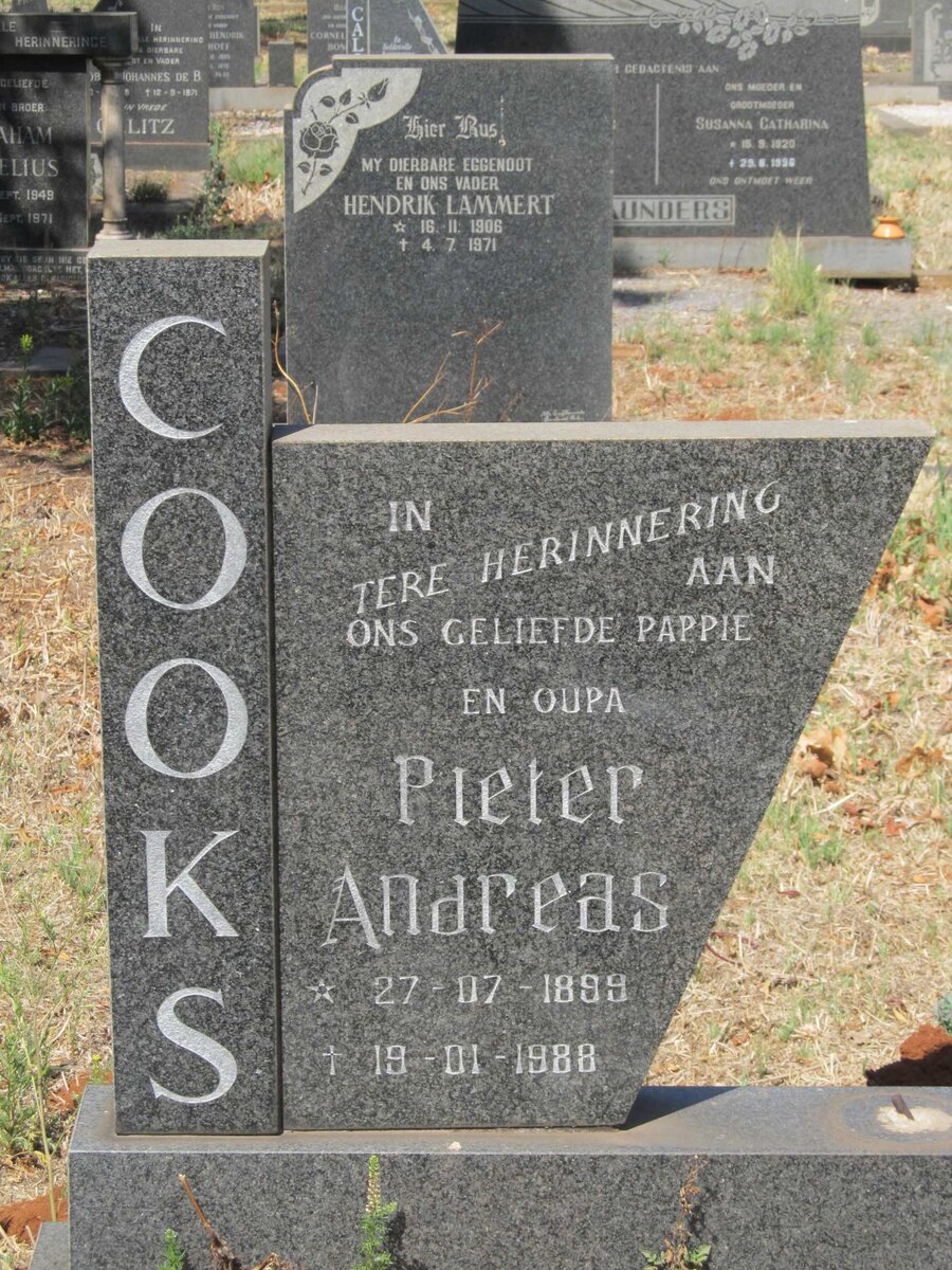 COOKS Pieter Andreas 1899-1988