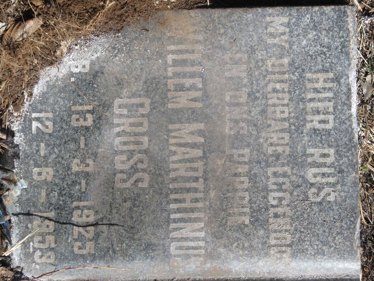 CROSS Willem Marthinus 1925-1953