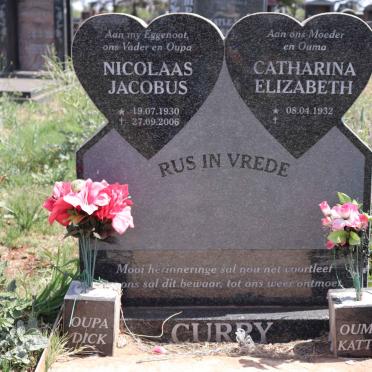 CURRY Nicolaas Jacobus 1930-2006 & Catharina Elizabeth 1932- 