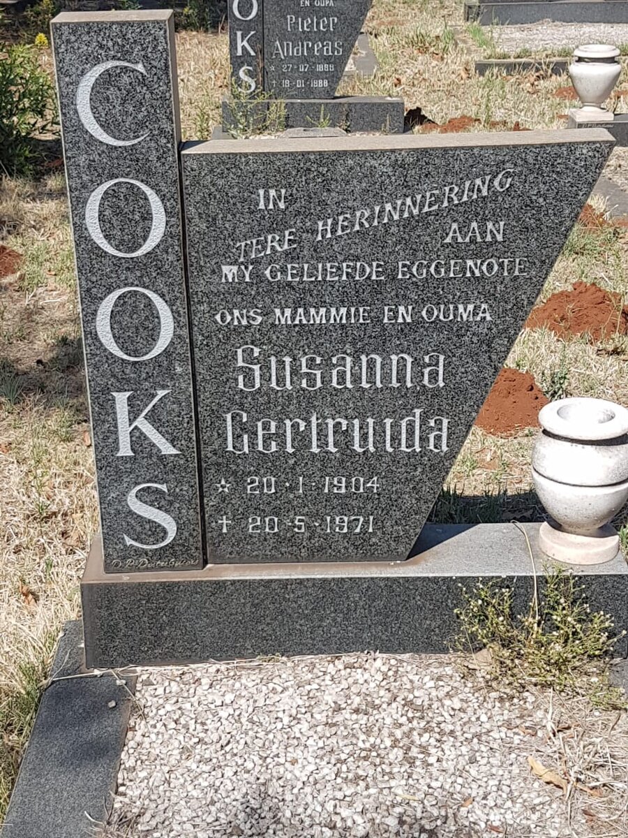 COOKS Susanna Gertruida 1904-1971