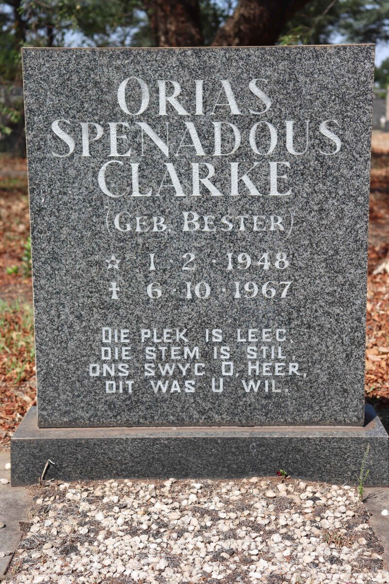 CLARKE Orias Spenadous nee BESTER 1948-1967