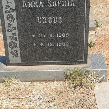 CROUS Anna Sophia 1909-1982