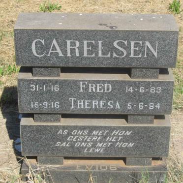 CARELSEN Fred 1916-1983 &amp; Theresa 1916-1994