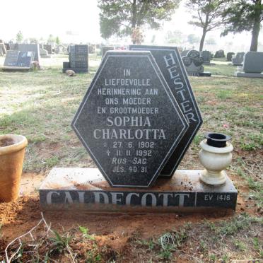 CALDECOTT Hester Sophia Charlotta 1902-1992