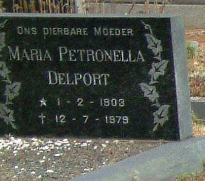 DELPORT Maria Petronella 1903-1979