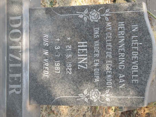 DOTZLER Heinz 1922-1987