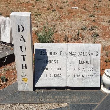 DAUTH Jacobus P. 1931-1985 &amp; Magdalena C. 1933-1985
