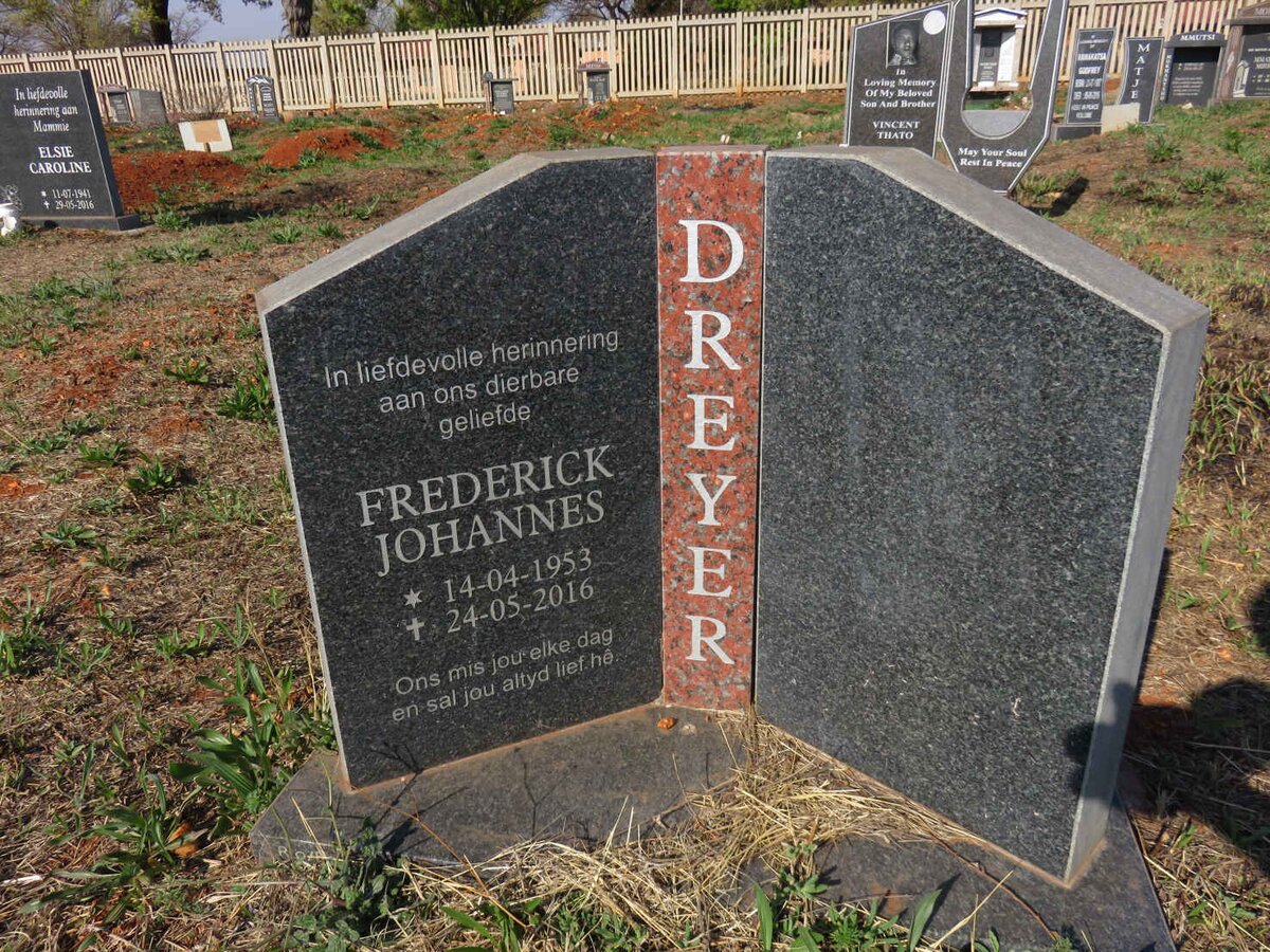 DREYER Frederick Johannes 1953-2016