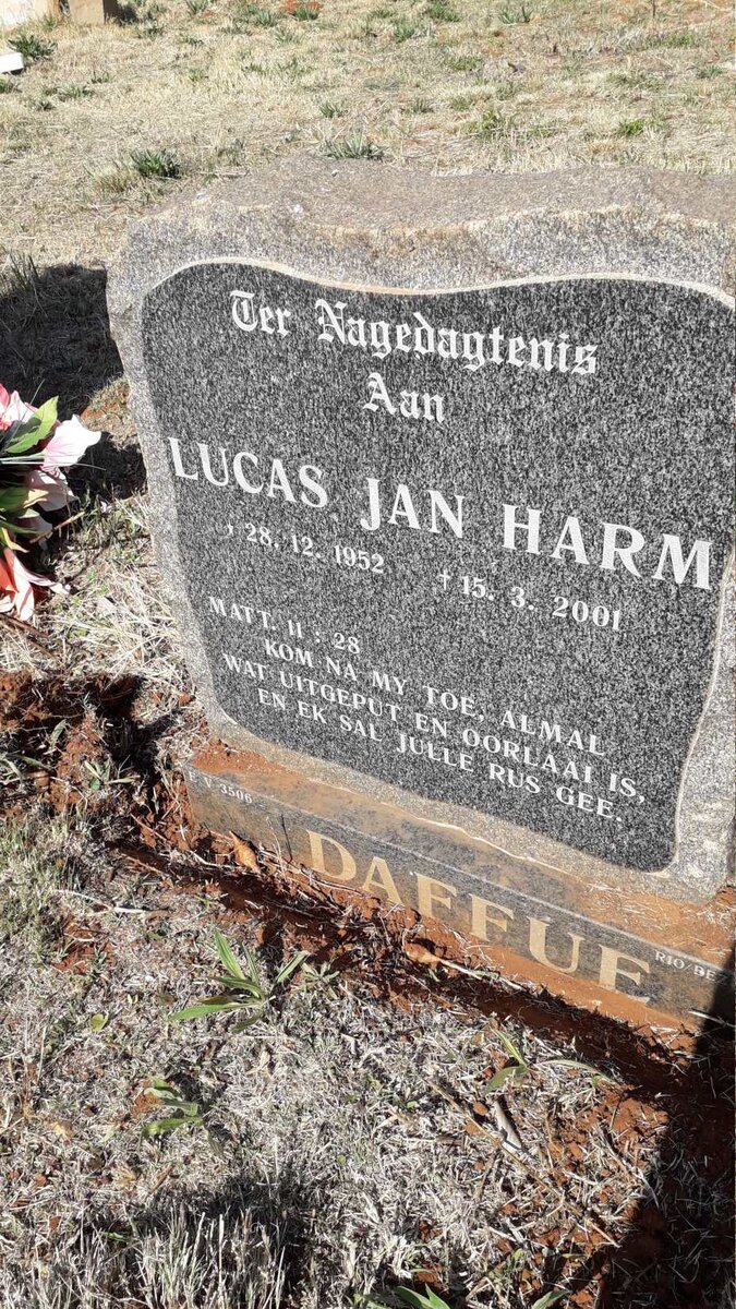 DAFFUE Lucas Jan Harm 1952-2001