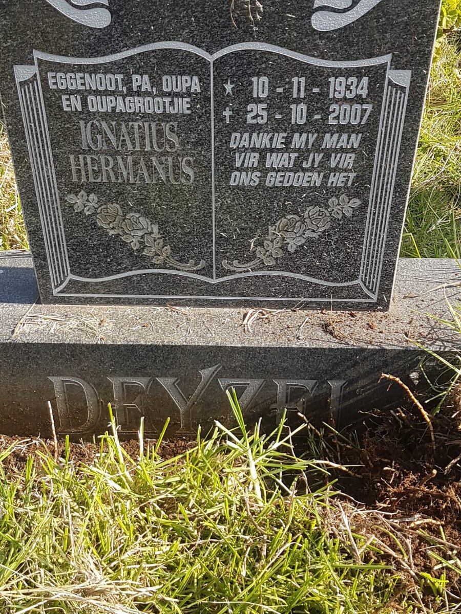 DEYZEL Ignatius Hermanus 1934-2007