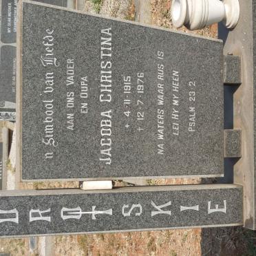 DROTSKIE Jacoba Christina 1915-1976
