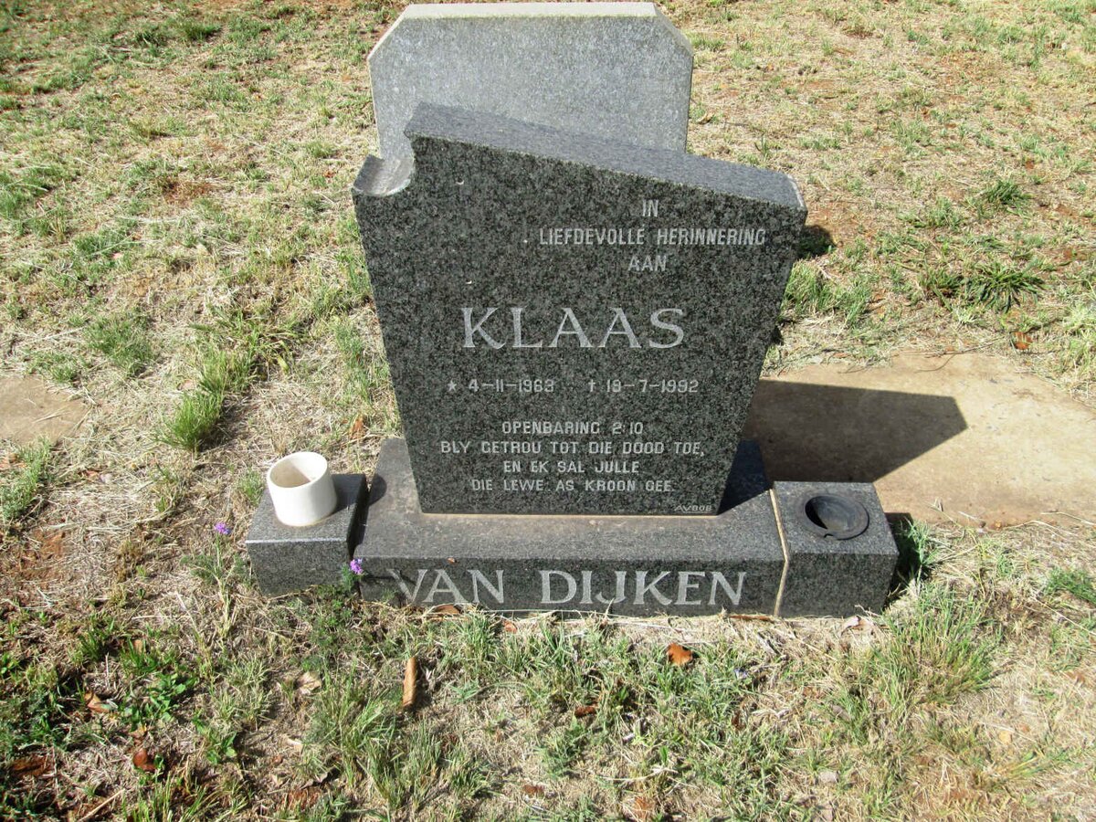 DIJKEN Klaas, van 1963-1992