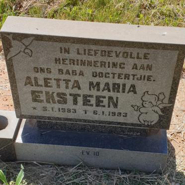 EKSTEEN Aletta Maria 1983-1983