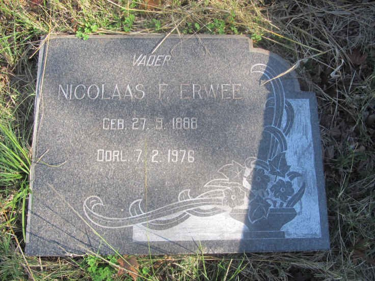 ERWEE Nicolaas F. 1888-1976