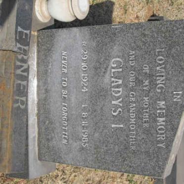 EBNER Gladys I. 1924-1985