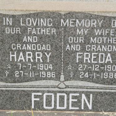 FODEN Harry 1904-1986 &amp; Freda 1908-1986