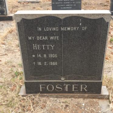 FOSTER Hetty 1905-1966