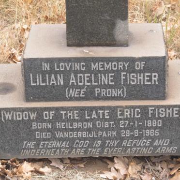 FISHER Lilian Adeline nee PRONK 1880-1965