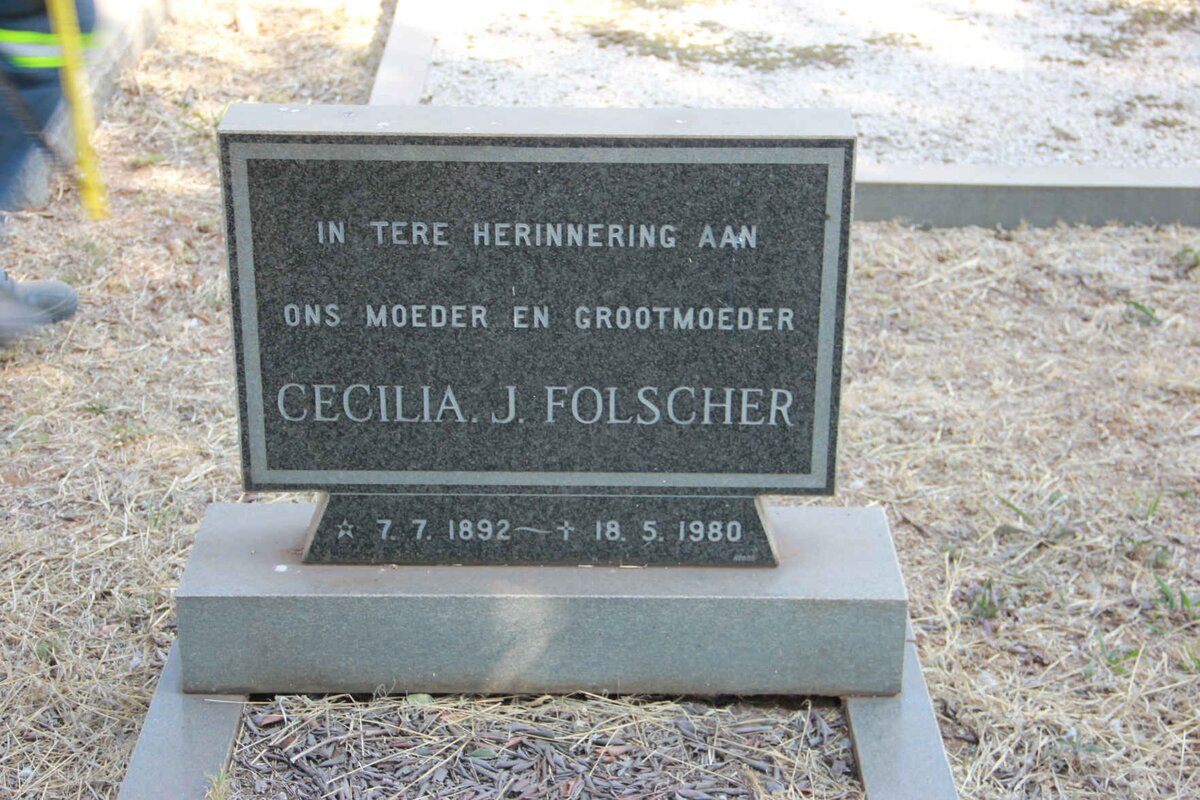 FOLSCHER Cecilia J. 1892-1980