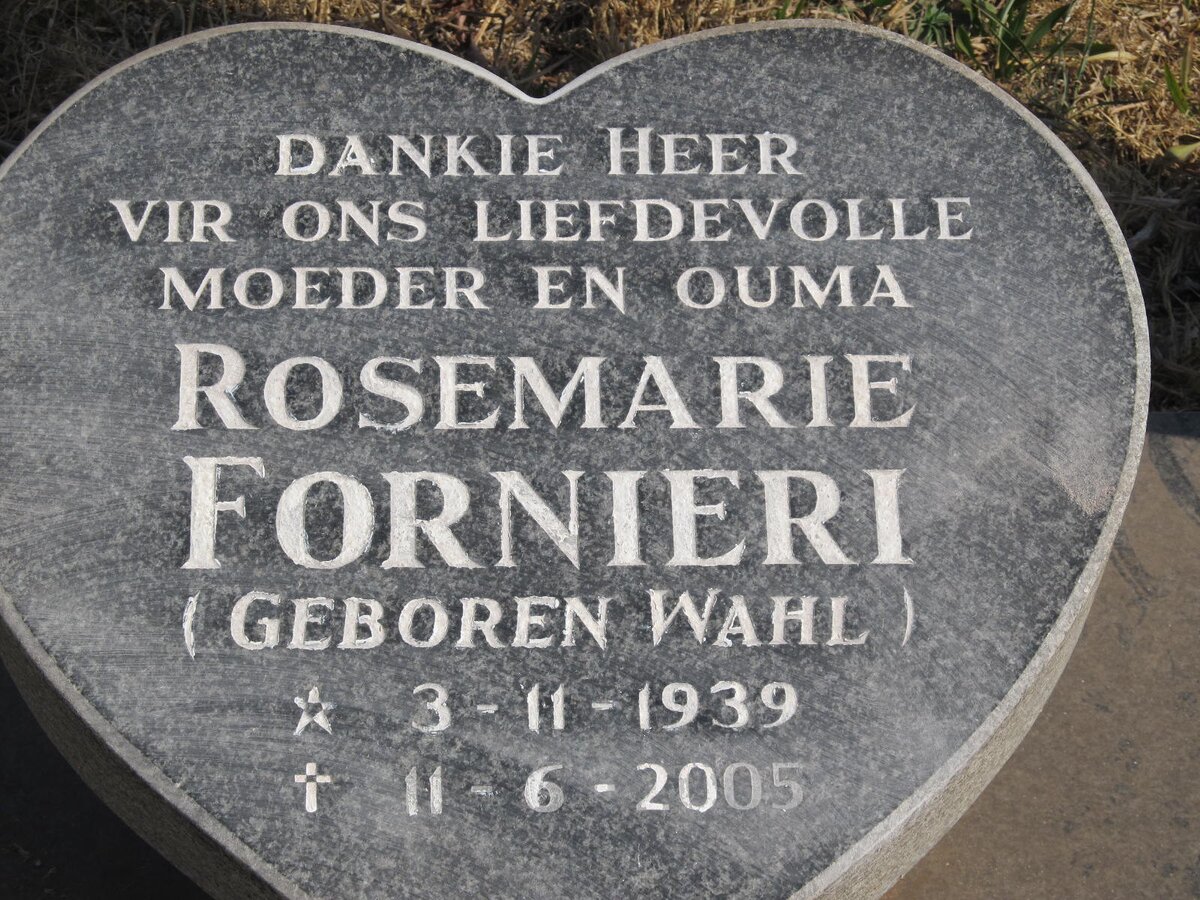 FORNIERI Alfio 1922-1998 &amp; Rosemarie WAHL 1939-2005