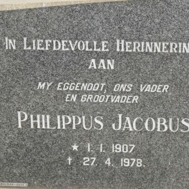 FOURIE Philippus Jacobus 1907-1978 &amp; Catharina M. LE ROUX 1911-