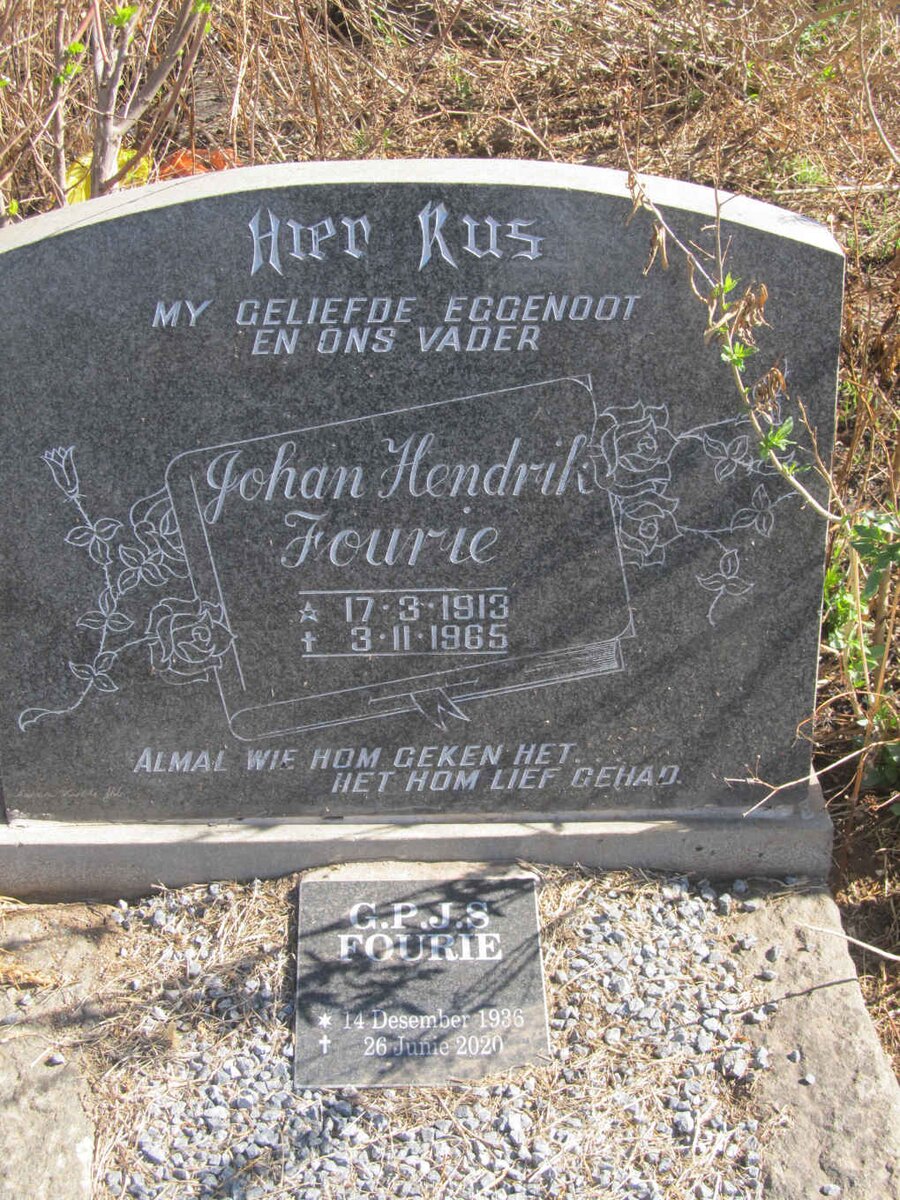 FOURIE Johan Hendrik 1913-1965 :: FOURIE G.P.J.S. 1936-2020