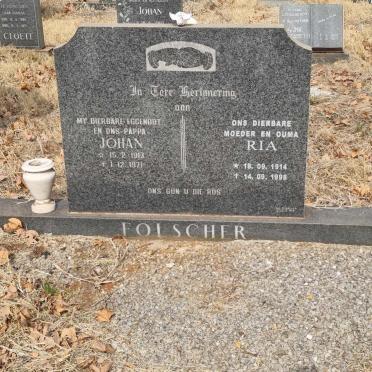 FÖLSCHER Johan 1913-1971 &amp; Ria 1914-1998