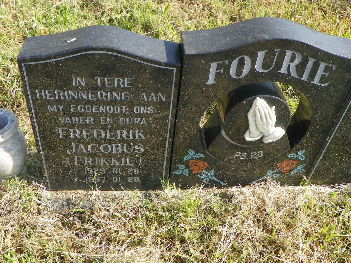 FOURIE Frederik Jacobus 1929-1997