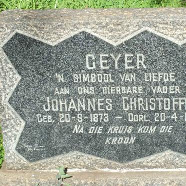 GEYER Johannes Christoffel 1873-1960