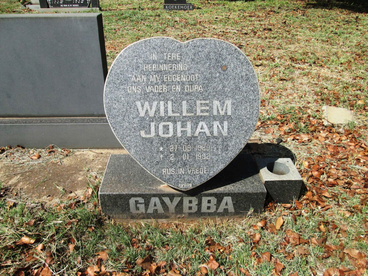 GAYBBA Willem Johan 1930-1992