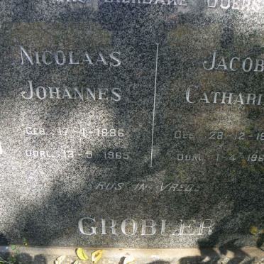 GROBLER Nicolaas Johannes 1886-1965 &amp; Jacoba Catharina 1895-1963
