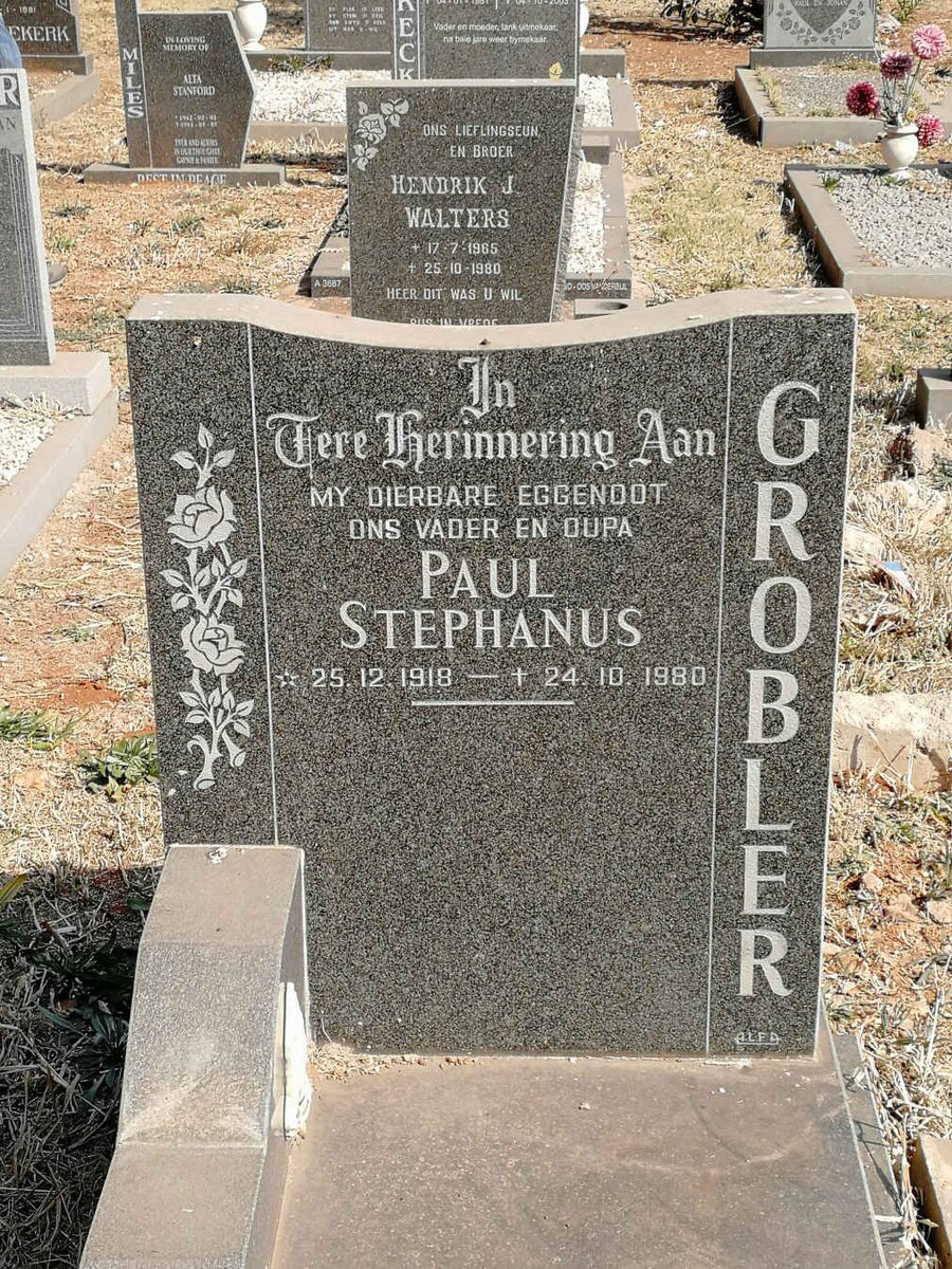GROBLER Paul Stephanus 1918-1980