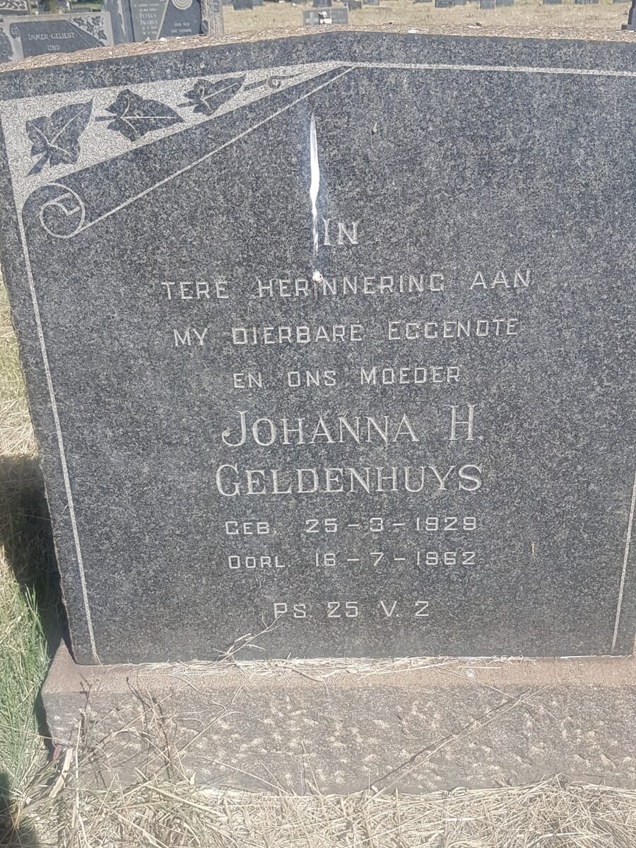 GELDENHUYS Johanna H. 1929-1962