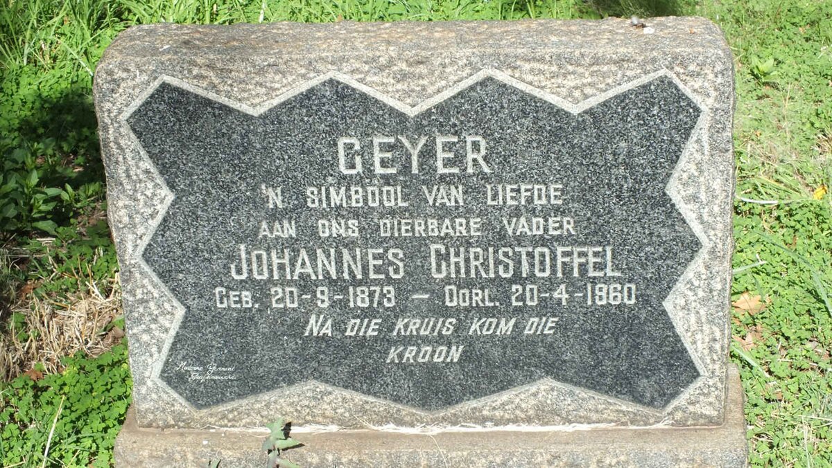 GEYER Johannes Christoffel 1873-1960