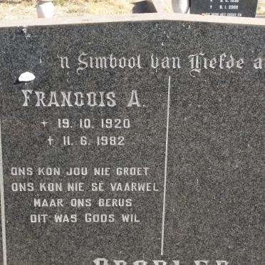 GROBLER Francois A. 1920-1982