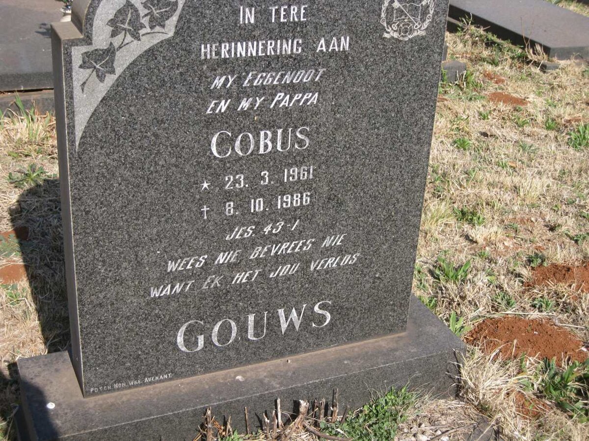 GOUWS Cobus 1961-1986