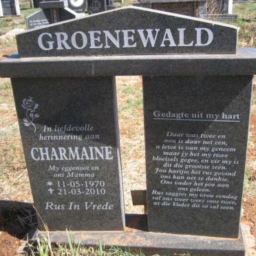 GROENEWALD Charmaine 1970-2010