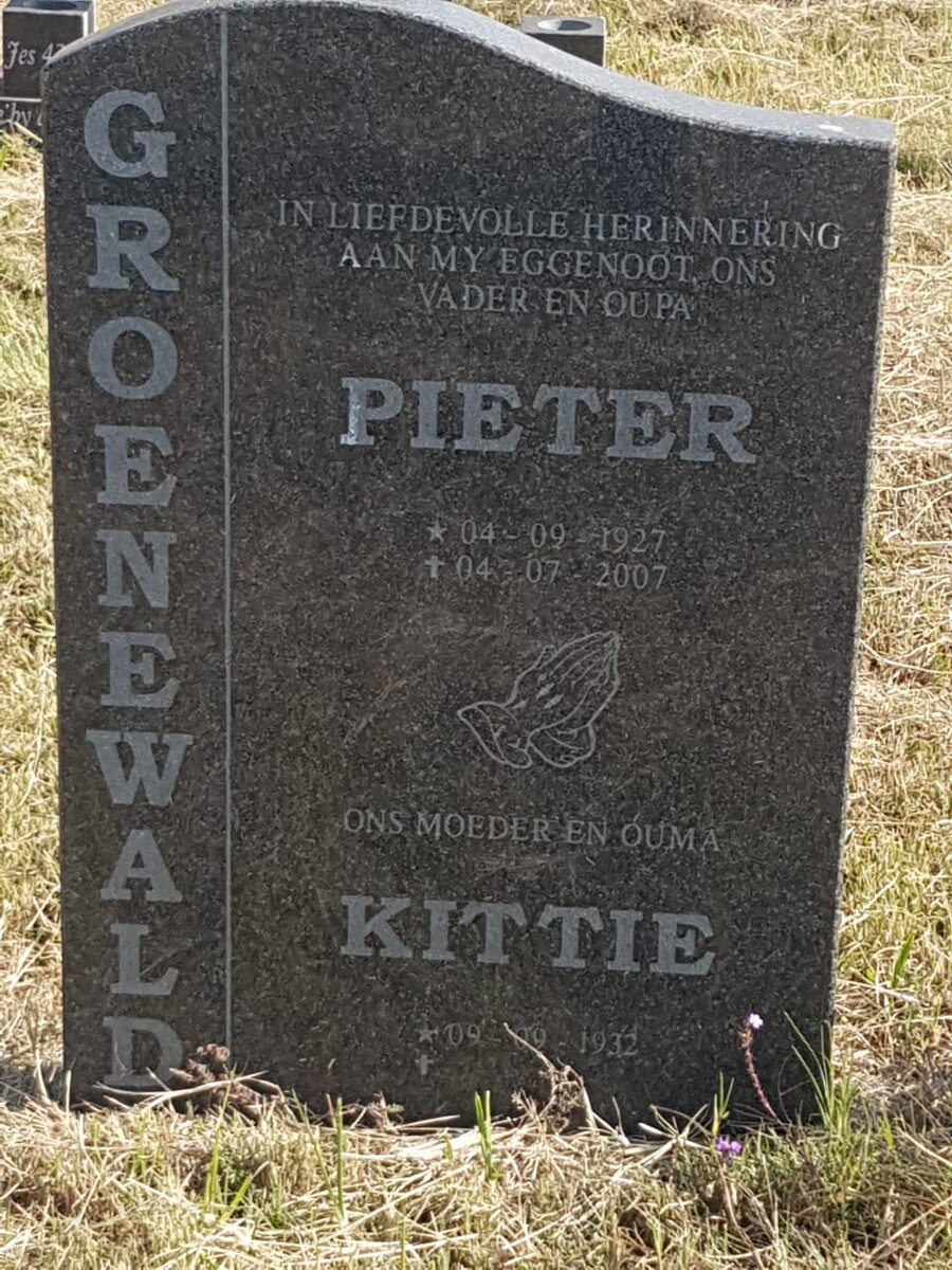 GROENEWALD Pieter 1927-2007 &amp; Kittie 1932-