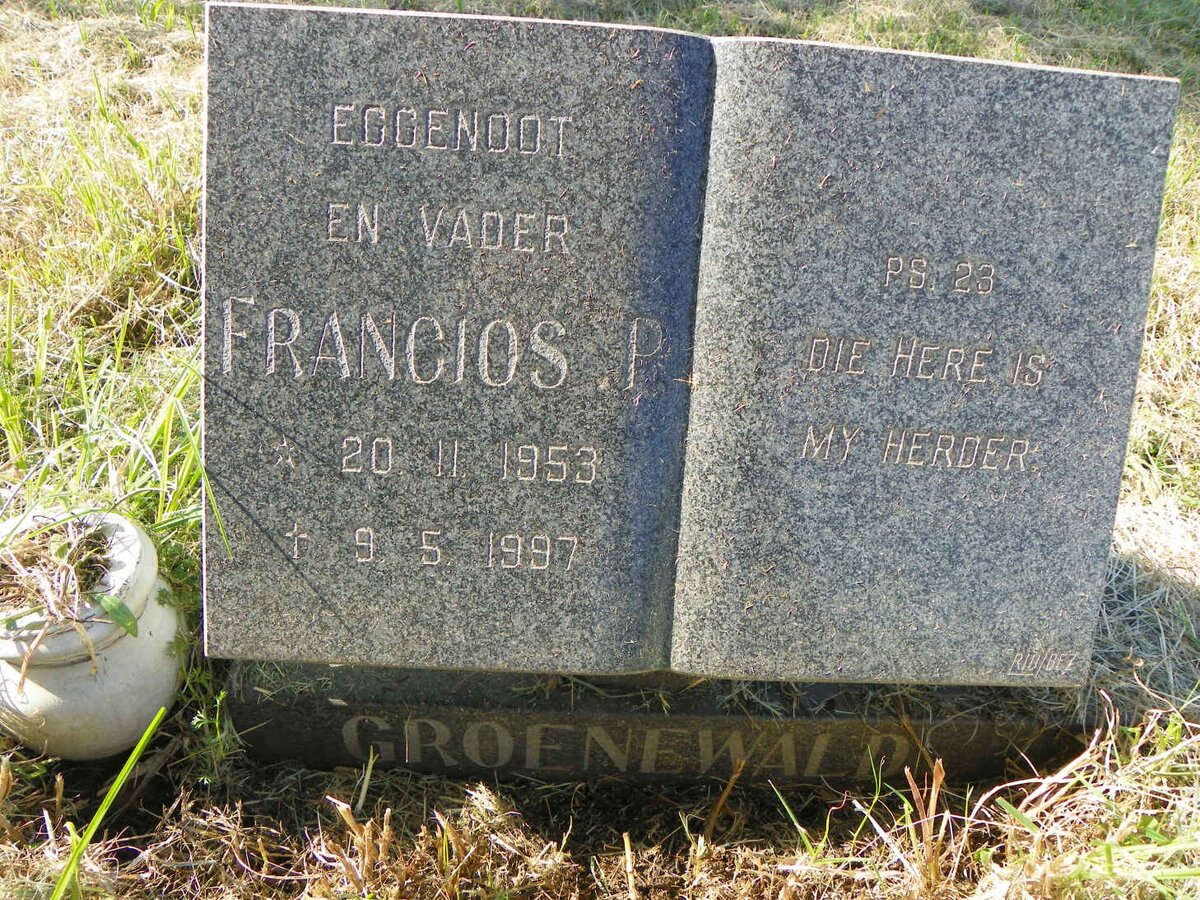 GROENEWALD Francios P. 1953-1997