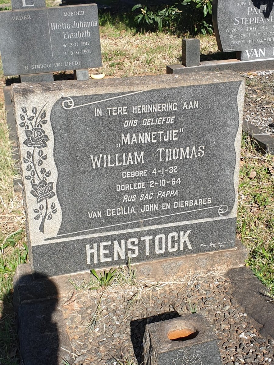 HENSTOCK William Thomas 1932-1964